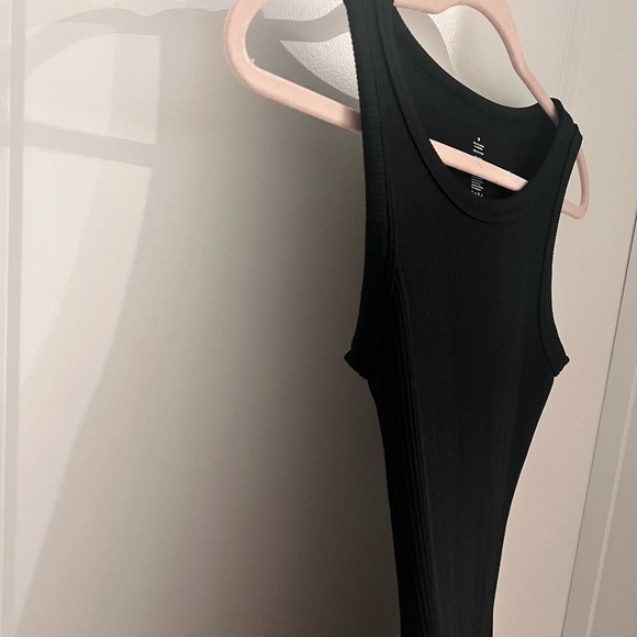 Women’s Black Ribbed Tank Sleeveless Dress size Medium - Picture 4 of 6